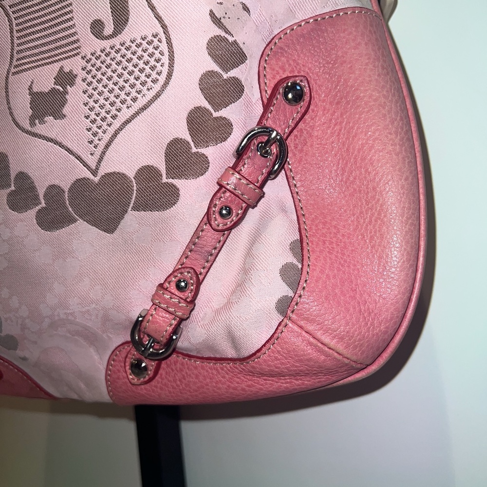 Vintage Pink Juicy Couture Purse Satchel Bag Wordy y2k preloved - Picture 7 of 11
